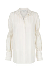 224226 Shona Joy Lindsay Shirred Sleeve Shirt Ivory 