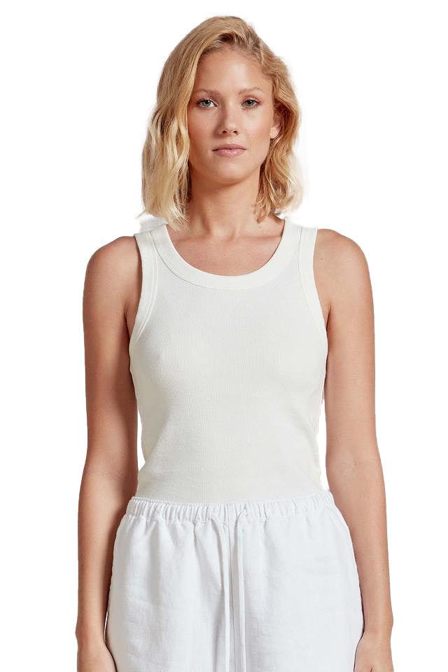 SS2401 The Academy Brand Essential Rib Tank White