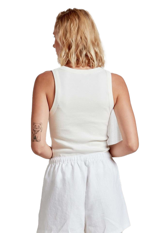 SS2401 The Academy Brand Essential Rib Tank White