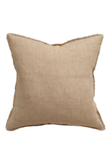 23928 Furtex Cassion Cushion with Feather Inner Toasted Coconut