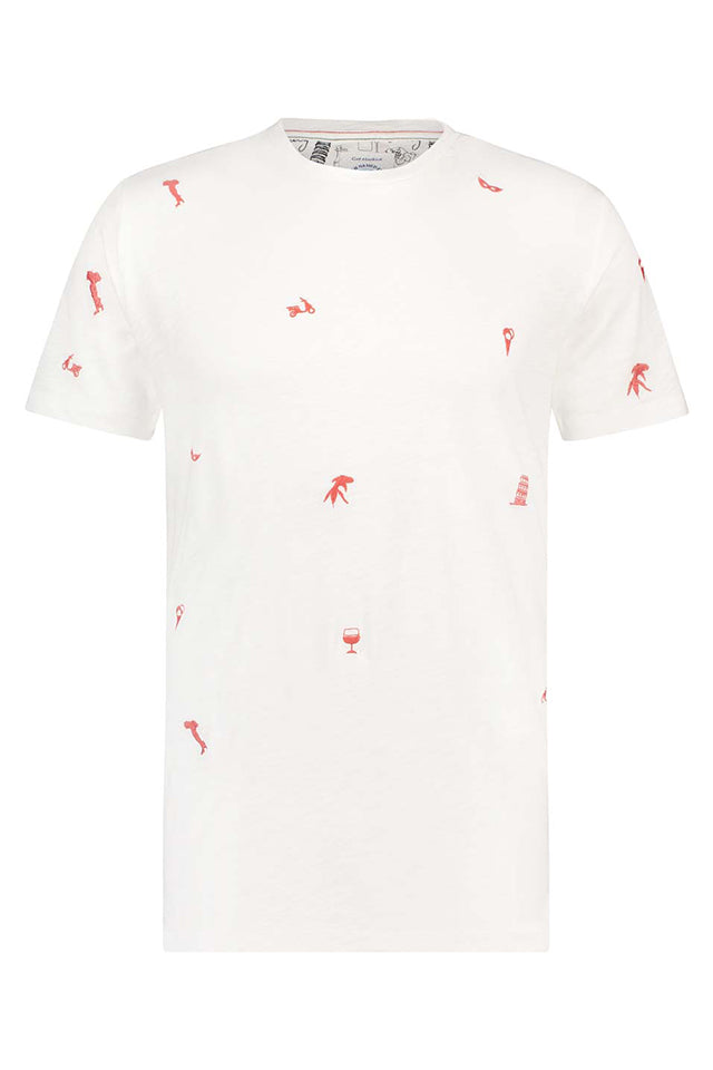 A Fish Named Fred Printed Tee White Short Sleeve 