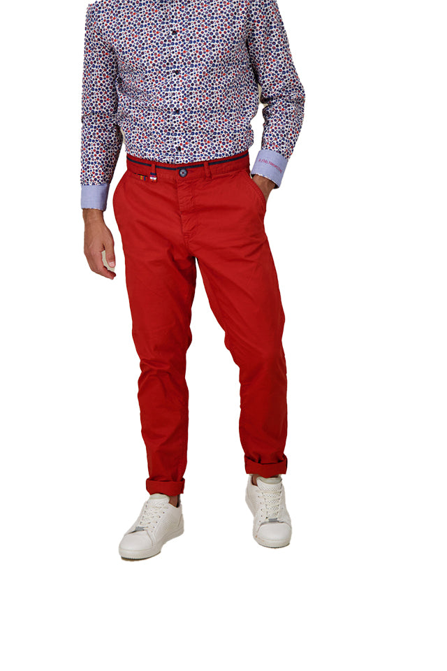 25.206 A Fish Named Fred Garment Dyed Chino Red