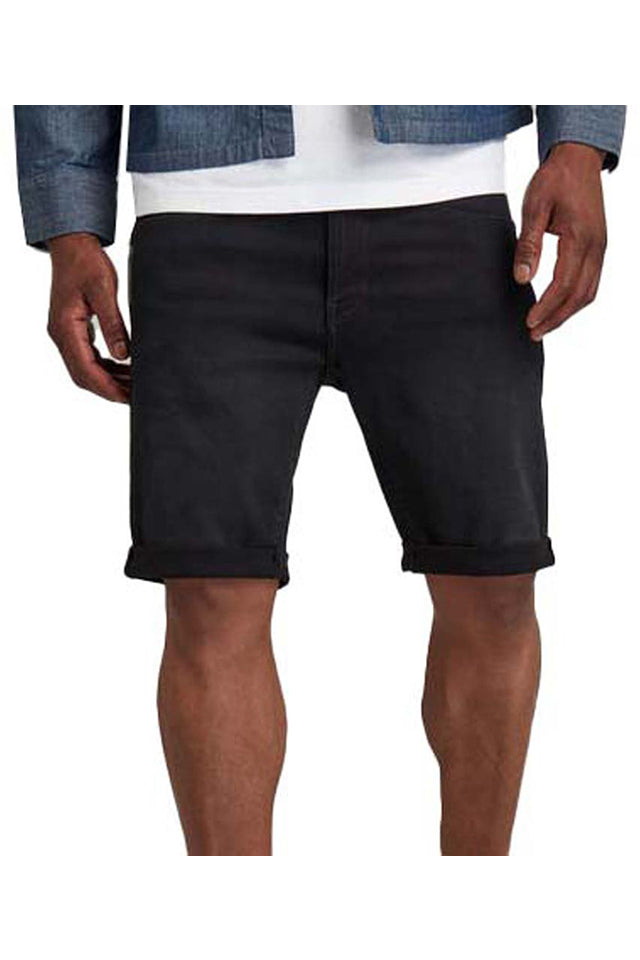 G-Star 3301 Slim Denim Shorts Black