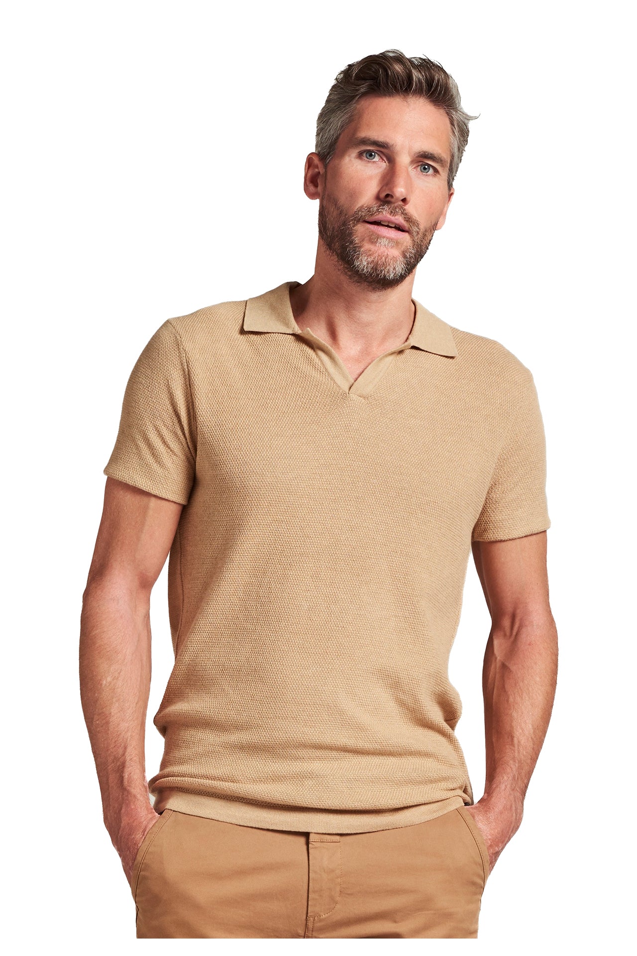 Dstrezzed Knitted Polo Sand