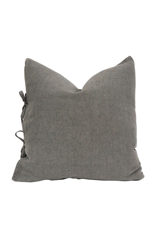 4374 Hawthorne Tully Tie Cushion Charcoal