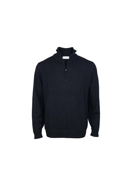 Silverdale 4956 1/4 Zip Coverstitch Pullover Navy