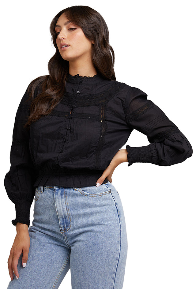 6416081 All About Eve Paige Top Black 