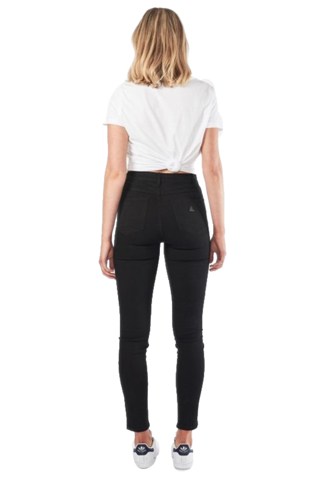 Women's A-Brand High Skinny Jean Black Magic High Waisted Stretch Fabric