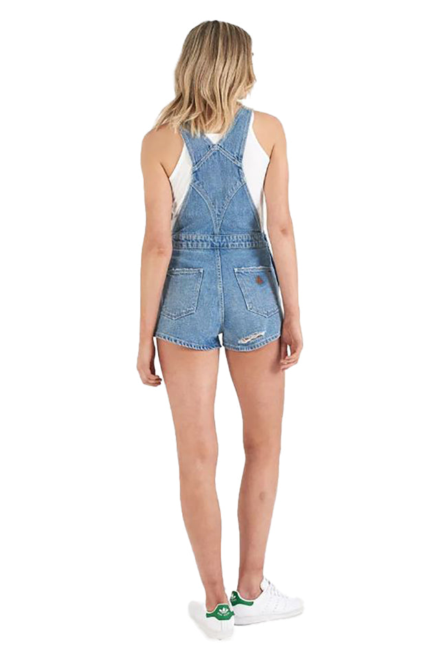 Women's A-Brand Overall Vintage Wash Light Blue Denim Colour La Di Da