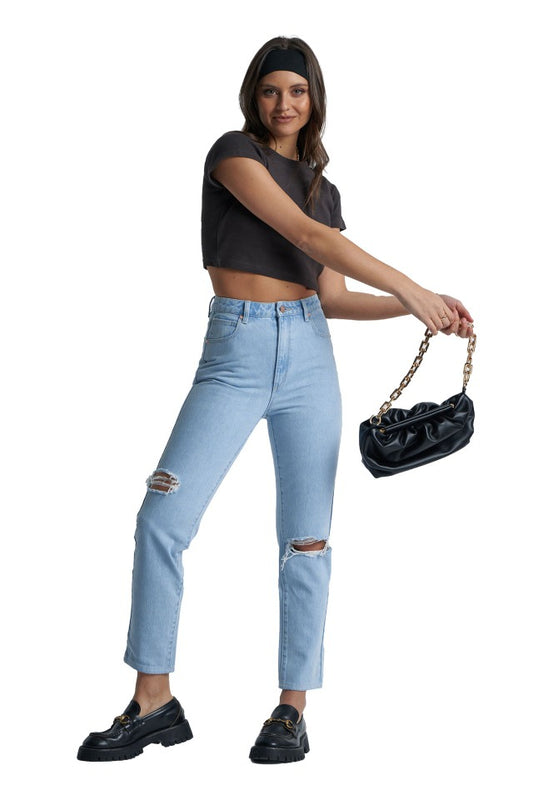 Women's A Brand 94 High Slim Jean in Daisy Blue