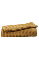 76377 MM Linen Wanaka Waffle Blanket Leather