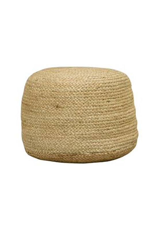 Round Jute Braided Small Puff