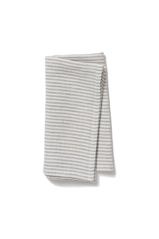 AIP0027 Citta Dine Stripe Linen Napkin Ash Chalk