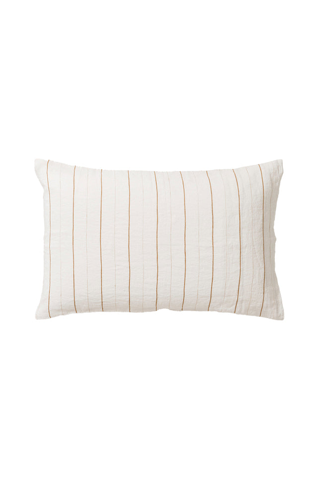 AIP0222P Citta Monday Linen Pillowcase (Pair) Chalk/Miso