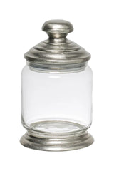 APJ-102 French Country Glass and Pewter Storage Jar