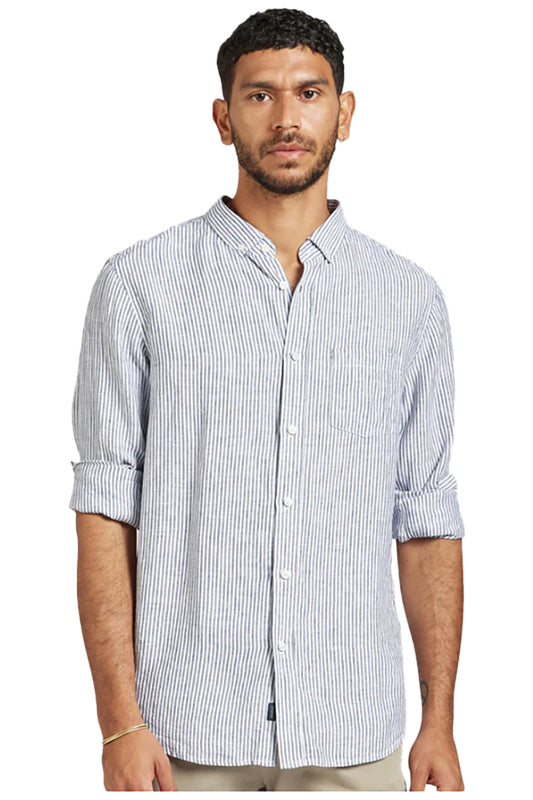 Academy Brand 23S872 Rory Linen Shirt Navy 