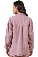 Academy Brand BA801 Hampton Linen Shirt Iris Pink 