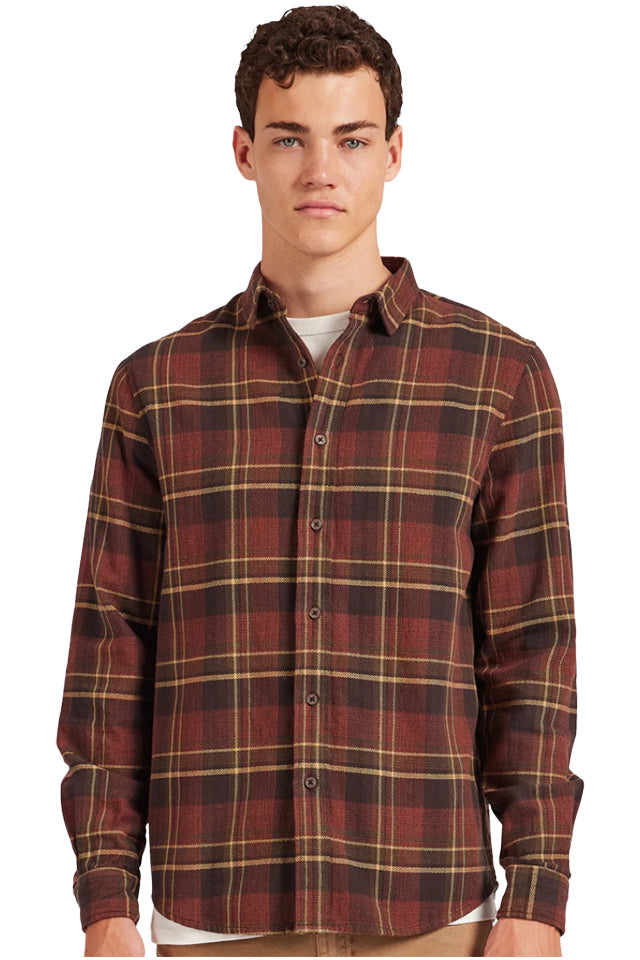 Academy Brand W829 Ludlow Shirt Brown Check 