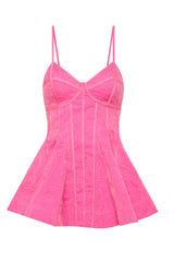 Aje 23SU1171 Evangeline Flared Camisole Top Protea Pink
