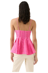 Aje 23SU1171 Evangeline Flared Camisole Top Protea Pink