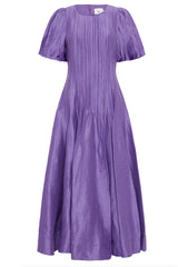 Aje 23SU5115 Nova Pleated Midi Dress Deep Violet