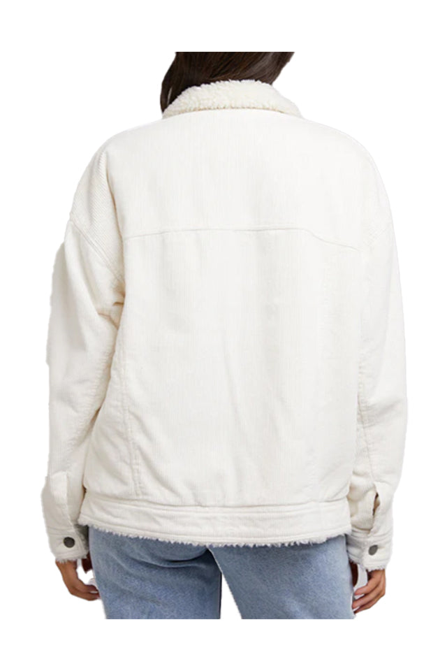 All About Eve 6416099 Paris Cord Sherpa Shacket Vintage White 