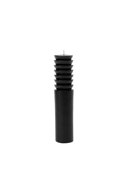 Areaware Totem Large Candle Black