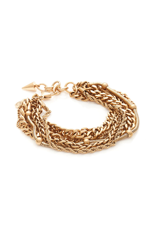 B203 Silk & Steel St Tropez Bracelet Gold