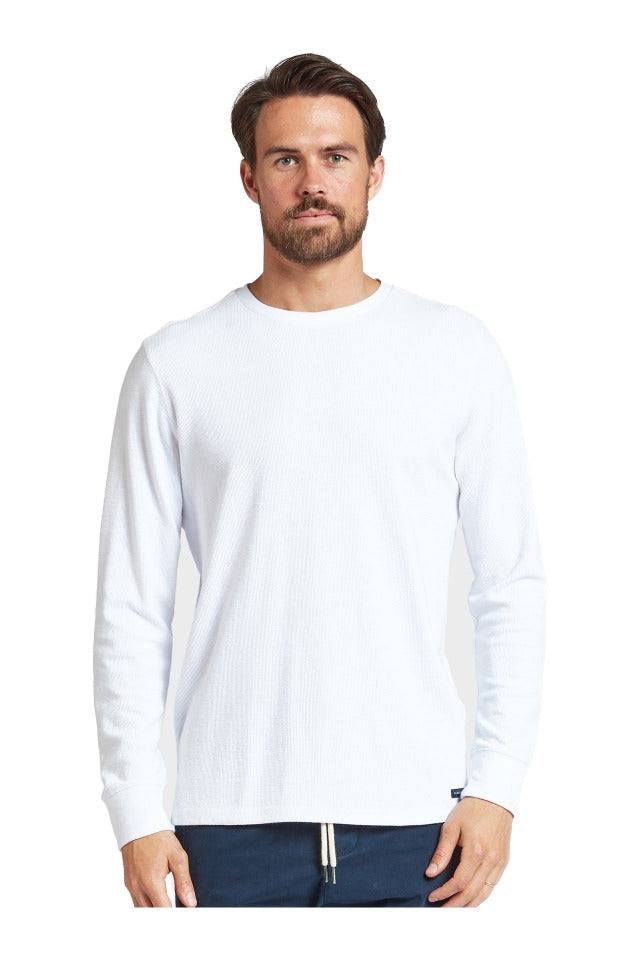BA700 The Academy Brand Workers Crew Tee White
