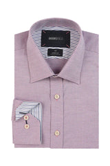 BFC2115 Brooksfield Micro Textured Dress Shirt Pink