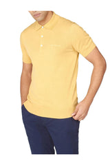 Ben Sherman Signature Knitted Polo Pale Yellow 