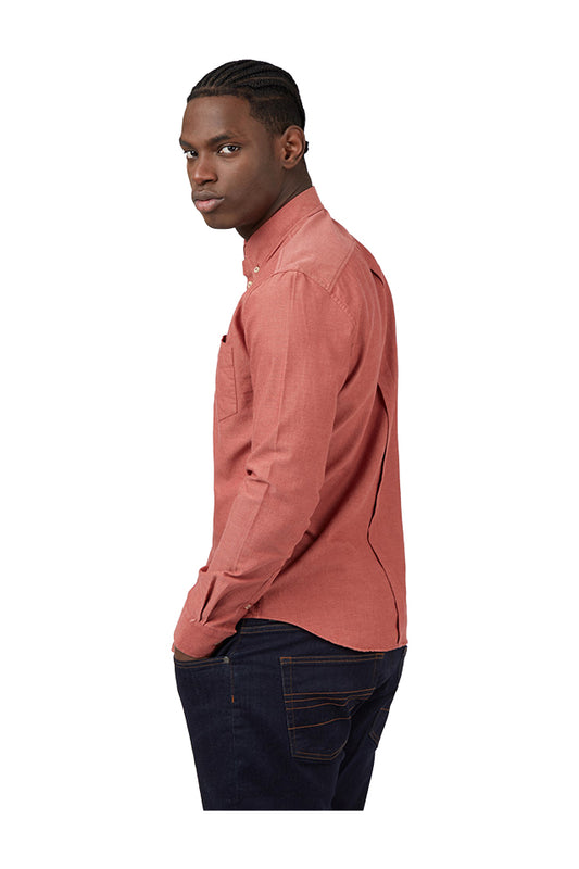 BS0065094530 Ben Sherman Oxford Shirt Dark Pink