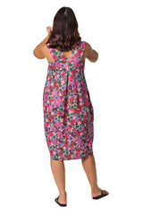 Blackstone BSD8427 Wide Strap Flower Dress Azalea Pink 1