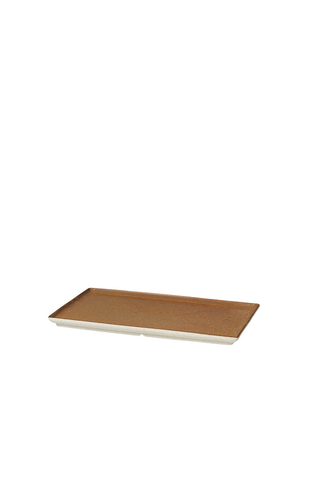 BT1677 Maytime BROSTE Eli Medium Rectangle Plate Caramel Brown