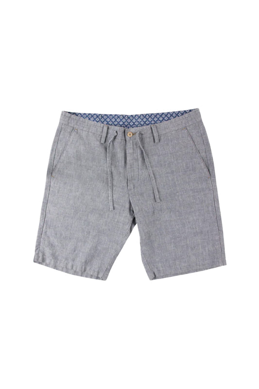 BZ1079TISLA Rembrandt Island Check Shorts Indigo