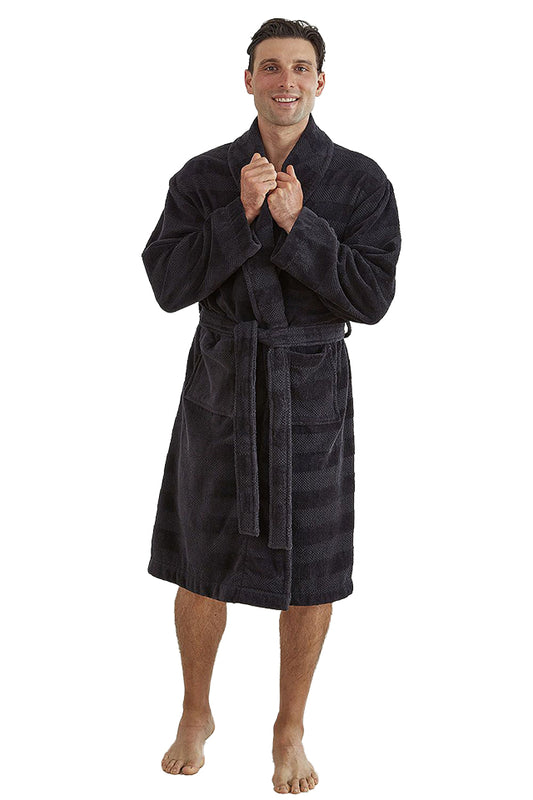 Baksana Mens Aiden Robe Black