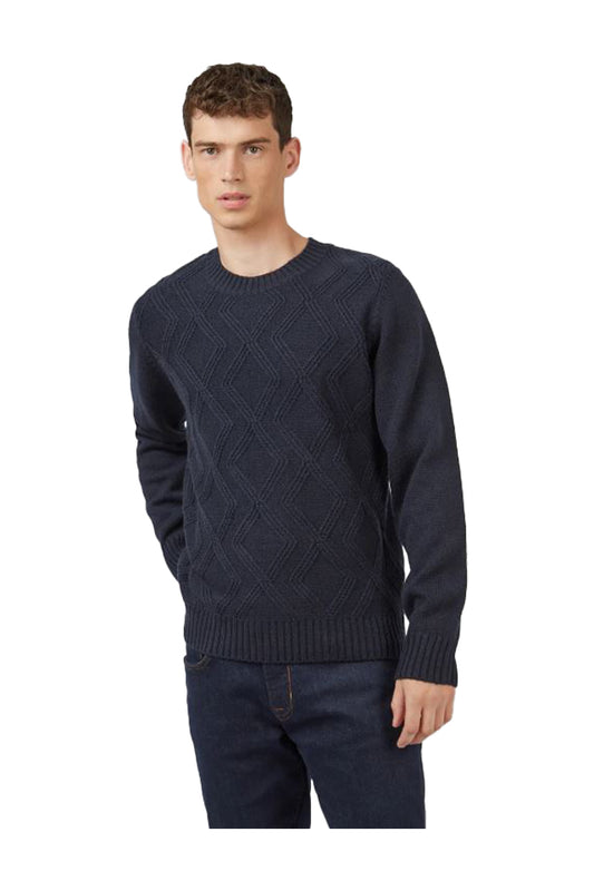 Ben Sherman 67863 Cable Crew Dark Navy 