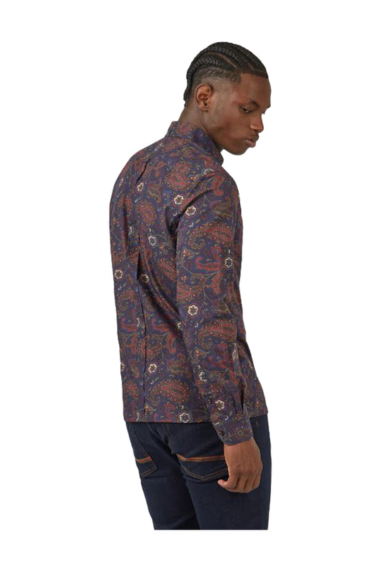 Ben Sherman 68067035 Eastern Paisley Shirt Marine 