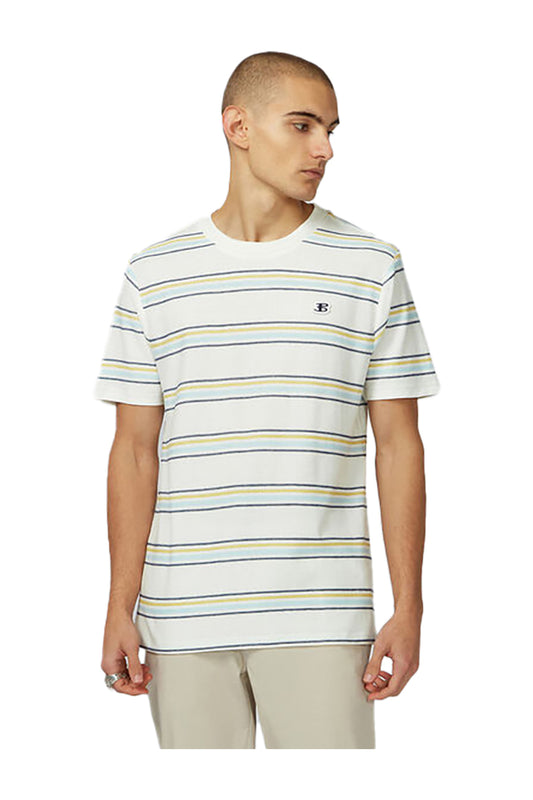 Ben Sherman BAT2329021 Moss Stripe Tee Ecru 