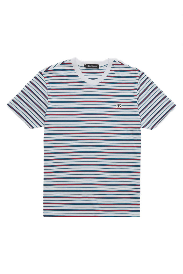 Ben Sherman BS0067876010 Striped Tee White 