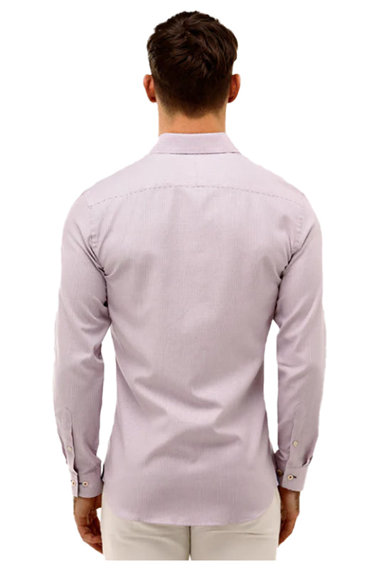 Brooksfield BFC2019 Three Tone Weave Slim Shirt Pink 