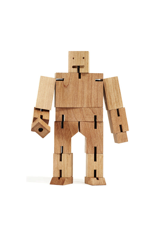 CBC1-NB Areaware Cubebot Medium Robot Toy Natural 