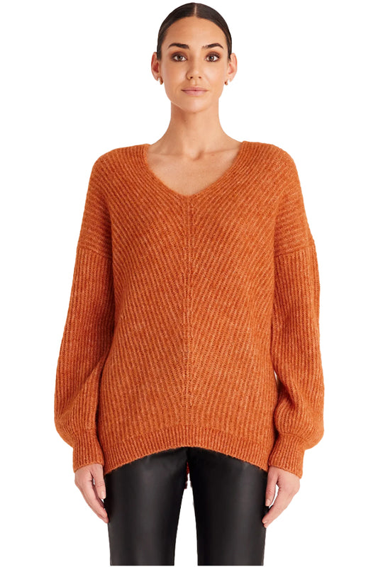 Cable CAW23132 Jade Jumper Burnt Orange 