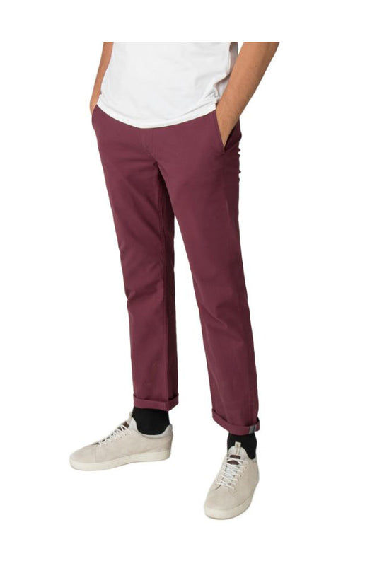 Ben Sherman slim stretch chino in burgundy colouring