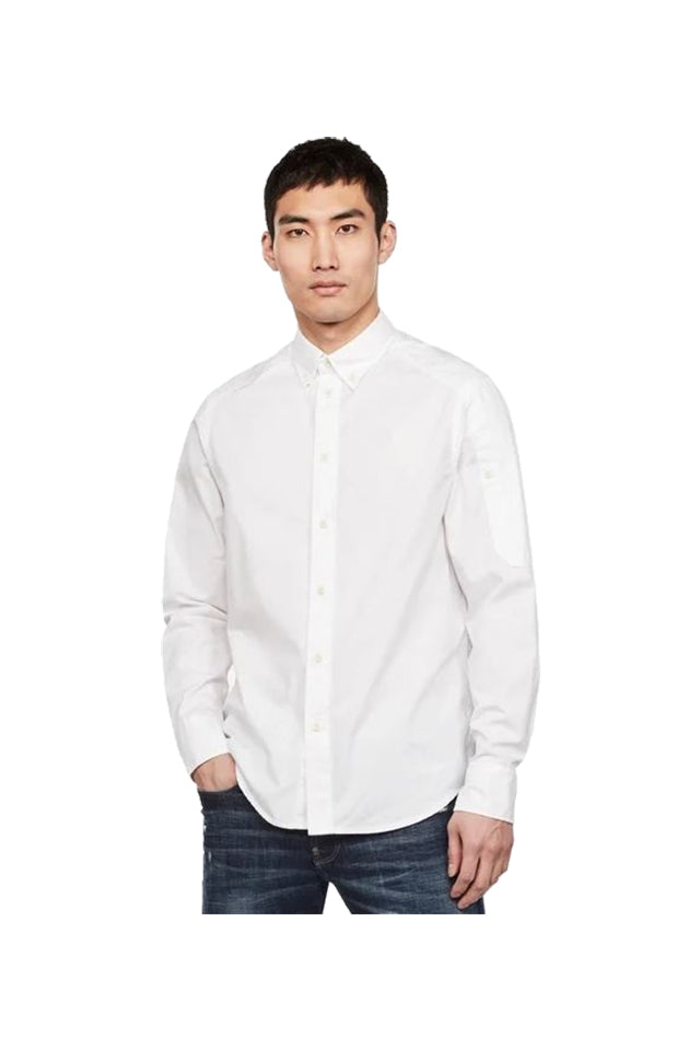 G-Star Stalt Sleeve Pocket Shirt White 