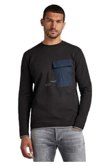 G-Star Tweeter Slanted Pocket Sweater Dark Black