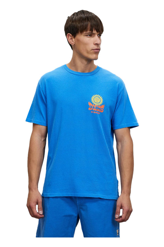 DMS221643B Deus Sleeping Sun Tee French Blue 