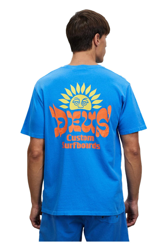 DMS221643B Deus Sleeping Sun Tee French Blue 