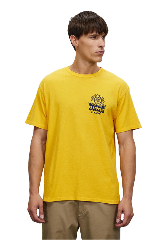 DMS221643B Deus Sleeping Sun Tee Golden Rod