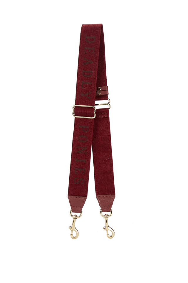 DP0232IA Deadly Ponies Logomania Strap Marsala